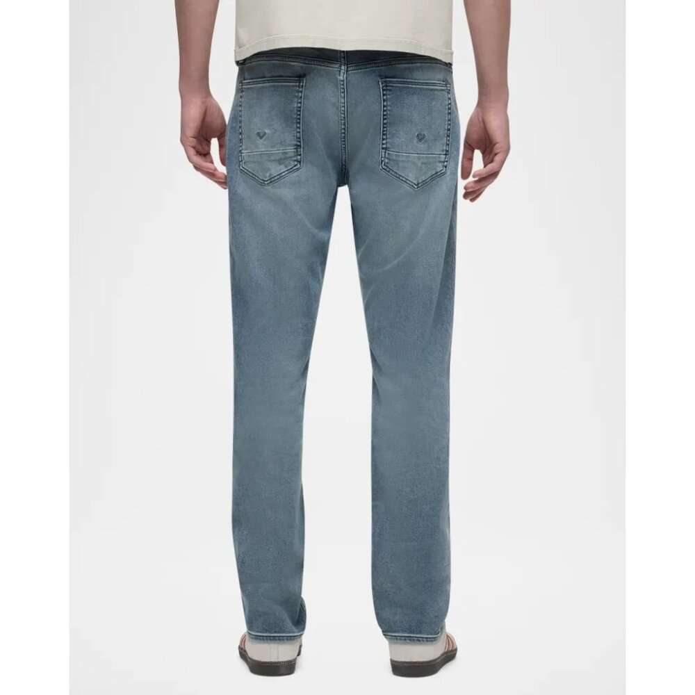 NWT HUDSON Men's Blake Slim-Straight Jeans in Levi Wash 33 X 33 DISTRESSED DENIM